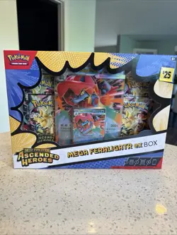 New Pokemon TCG Ascended Heroes EX Box 3 Pack Emboar Meganium Feraligatr - Image 2