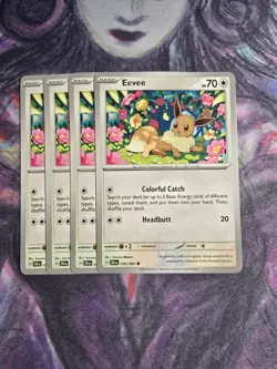 Pokemon TCG Eevee 050/064 Sv: Shrouded Fable Regular x4 - Image 1