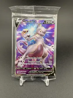 SEALED Mewtwo V SWSH229 Black Star Promo Full Art Holo Pokemon GO TCG 2022 NM - Image 3