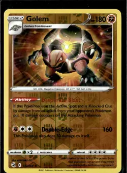 Pokemon Golem 137/264 Fusion Strike Reverse Holo Rare - Image 1