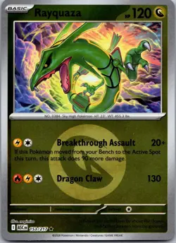 Rayquaza (Energy Symbol) 153/217 Ascended Heroes Pokemon Reverse Holo NM/M - Image 1