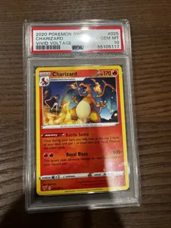 Pokemon TCG Charizard 025/185 SWSH04 Vivid Voltage English PSA 10 Regular - Image 1