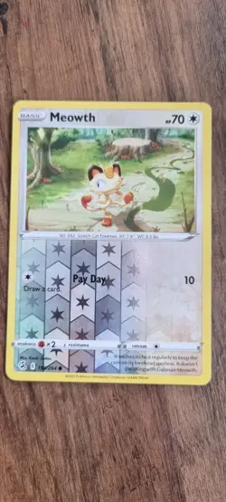 Meowth - Pokemon TCG - LP - Common Reverse Holo - Fusion Strike - Free UK P&P - Image 1
