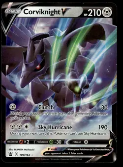 CORVIKNIGHT V - 109/163 Holo V Rare Battle Styles Pokemon NM - Image 1