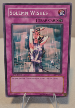 Yugioh Trap Solemn Wishes PSV-055 Pharaoh's Servant 1st Edition - Image 1