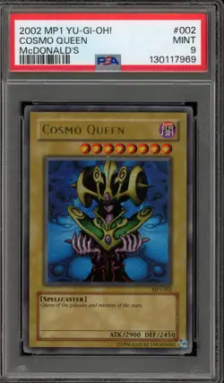 Yu-Gi-Oh! Cosmos Queen 2002 McDonald's Ultra Rare Promo MP1-002 PSA 9 Mint - Image 1