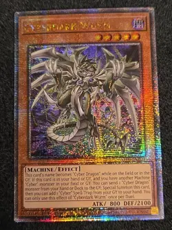 Yugioh Cyberdark Wurm ALIN-EN027 Quarter Century Secret Rare 1st Ed Near Mint - Image 1