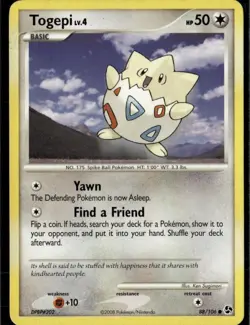 Togepi Common Great Encounters 88/106 Colorless Normal Pokemon Card - Image 1