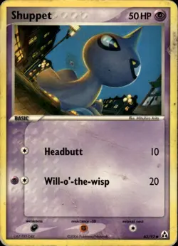 Shuppet Common Legend Maker 63/92 Psychic Normal Pokemon Card - Image 1