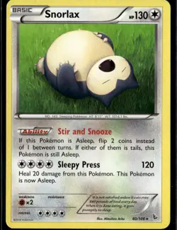 Snorlax Rare Generations 58/83 Colorless Pokemon Card - Image 1