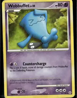 Wobbuffet Rare Diamond and Pearl 41/130 Psychic Pokemon Card - Image 1