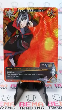 Naruto CCG Itachi Uchiha PR-058 Promo Foil NM Rare Akatsuki Card - Image 1