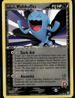 Rocket's Wobbuffet Uncommon Team Rocket Returns 47/109 Darkness Normal Pokemon C - Image 1