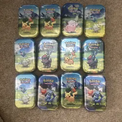 Ascended Heros EMPTY mini tins Pokemon TCG x12 - Image 1