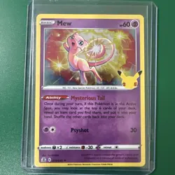 Mew 11/25 Celebrations Holo Rare Pokemon TCG NM - Image 1