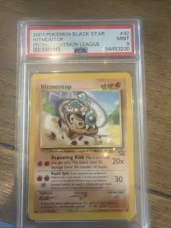 2001 Pokemon Black Star League Promo Hitmontop 37/53 Wotc PSA 9 - Image 1