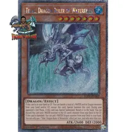 Yugioh! 1x Tidal, Dragon Ruler of Waterfalls RA03-EN009 Platinum Secret Rare NM - Image 1