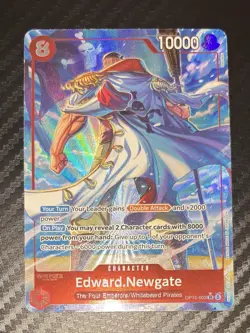 ONE PIECE CCG The Time Of Battle EDWARD NEWGATE Super Rare Alt Art OP16-003 SR* - Image 1