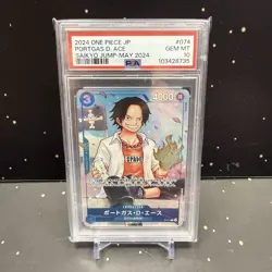 PORTUGAS D ACE SAIKYO JUMP MAY P-074 PSA 10 MINT ONE PIECE JAP 2024 GIAPPONESE - Image 1