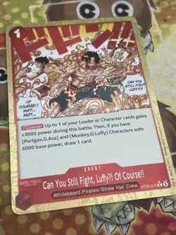 Can You Still Fight, LuffyU! Of Course!! ST30-016 NM Parallel English One Piece - Image 2