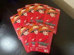 One Piece TCG OP-13 Carrying On His Will Sleeved Booster Pack Lot of 8 English - Image 1