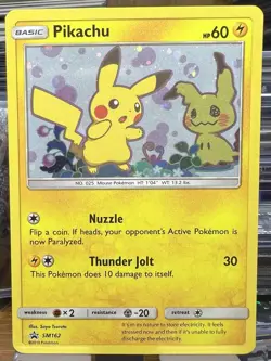 Pokemon 2019 Pikachu SM162 Sun & Moon Black Star Promo Holo Card TCG - Image 1
