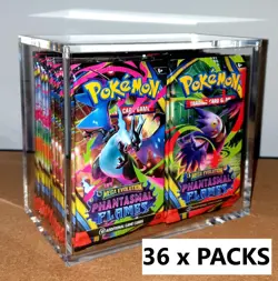 [36 Packs] Phantasmal Flames Booster Packs Acrylic Box Case Pokemon Card SEALED - Image 1