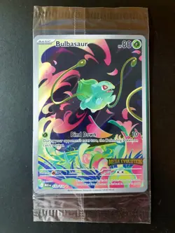 Bulbasaur 133/132 Mega Evolution Box Topper STAMPED PROMO Pokemon Card | SEALED - Image 1
