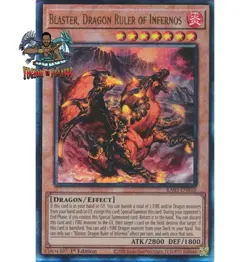 Yugioh! 1x Blaster Dragon Ruler of Infernos RA03-EN010 Ultimate Rare 1st Ed NM - Image 1