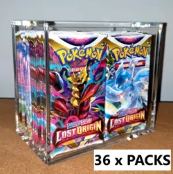 [36 Packs] Lost Origin Booster Packs Acrylic Box Case Pokemon Card | SEALED - Image 1