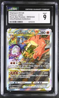 CGC 9 MINT Charizard VSTAR SWSH262 PROMO Ultra-Premium UPC Pokemon Card - Image 1