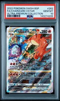 PSA 10 GEM MINT Charizard VSTAR SWSH262 PROMO Ultra-Premium UPC Pokemon Card - Image 1