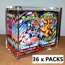 [36 Packs] Chaos Rising Booster Packs Acrylic Box Case Pokemon Card | SEALED - Image 1