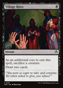 NM Foil Village Rites, MTG, Innistrad Remastered, Magic the Gathering, 137 - Image 1