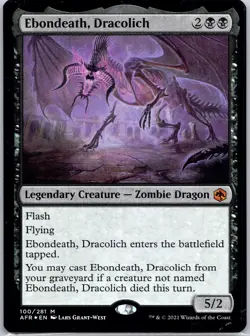 Ebondeath, Dracolich Foil Adventures in the Forgotten Realms #100 NM - Image 1