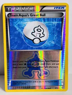 Team Aqua's Great Ball 27/34 Reverse Holo Double Crisis Pokemon Card - Image 1