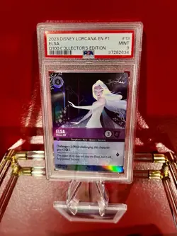 2023 Disney Lorcana ELSA #19 D100 Collector’s Edition PSA 9 Enchanted Promo - Image 3