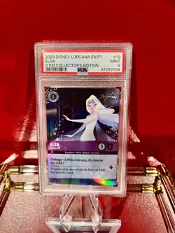2023 Disney Lorcana ELSA #19 D100 Collector’s Edition PSA 9 Enchanted Promo - Image 5