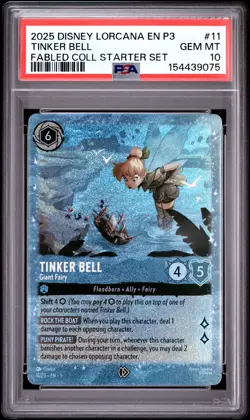 2025 DISNEY LORCANA EN P3-PROMO #11 TINKER BELL - GIANT FAIRY PSA 10 - Image 1
