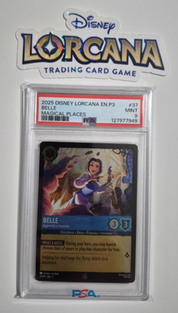 Disney Lorcana PSA 9 Belle Apprentice Inventor Magical Places Promo MINT PSA 9 - Image 1