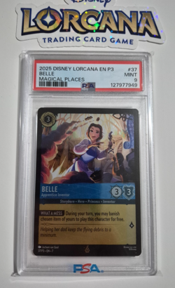 Disney Lorcana PSA 9 Belle Apprentice Inventor Magical Places Promo MINT PSA 9 - Image 2