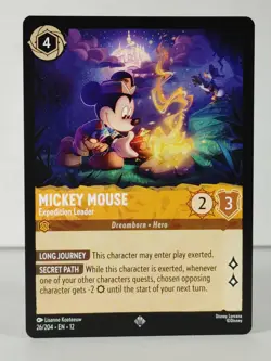 Mickey Mouse - Expedition Leader - Wilds Unknown #26 - LORCANA -NM - A - Image 1