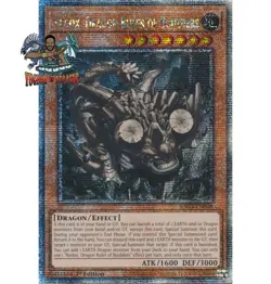 Yugioh! 1x Redox Dragon Ruler of Boulders RA03-EN008 Quarter Century Secret Rare - Image 1