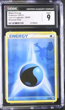 CGC 9 MINT Water Energy 2011 Call of Legends 90/95 Reverse Holo Pokemon Card - Image 1