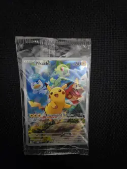 Pikachu SVP027 Black Star Promo Scarlet & Violet Holo Pokemon Card - NM SEALED - Image 1