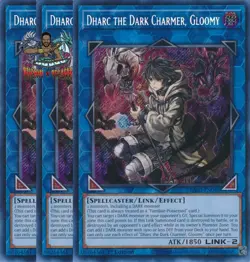 Yugioh! 3x Dharc the Dark Charmer, Gloomy RA03-EN048 Secret Rare 1st Ed NM - Image 1