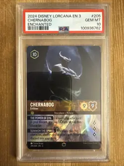 Chernabog Evildoer (Enchanted) 205/204 Into the Inklands Disney Lorcana PSA 10 - Image 1