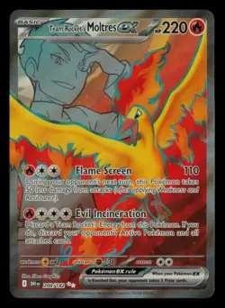 Team Rocket's Moltres ex 208/182 Ultra Rare Destined Rivals Pokemon Near Mint - Image 1