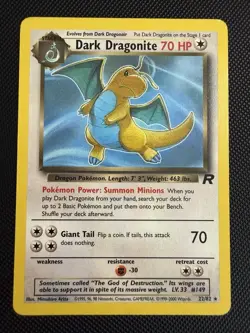 Dark Dragonite 22/82 Team Rocket Rare Regular non-holo English LP - Image 1