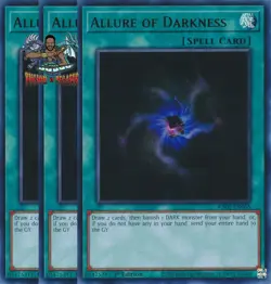 Yugioh! 3x Allure of Darkness RA03-EN055 Ultra Rare 1st Ed NM - Image 1